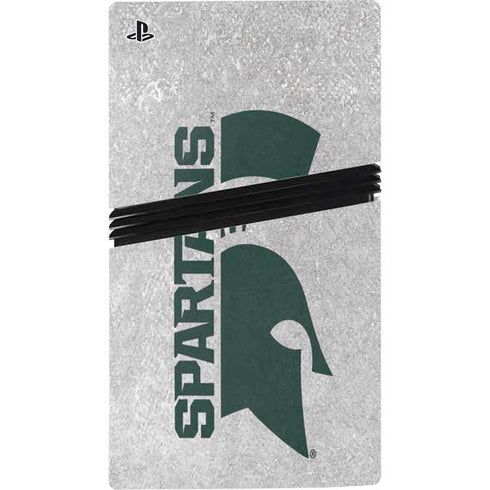 Michigan State University Spartans Half Logo PS5 Pro Disk Bundle  Skin
